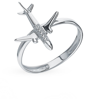 Серебряное кольцо с фианитами