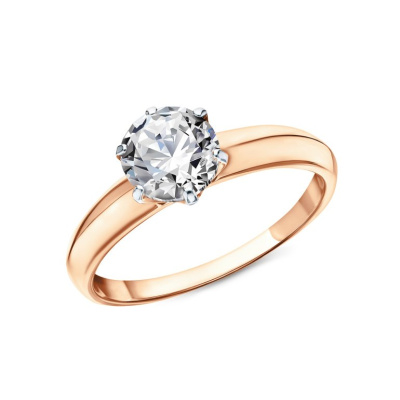 Золотое кольцо с фианитом