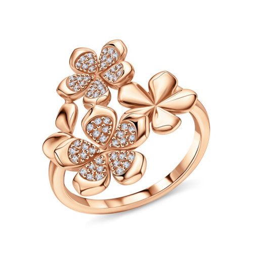 Серебряное кольцо с фианитами