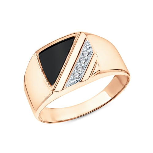 Золотое кольцо с фианитами