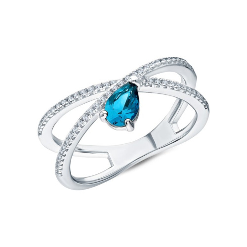 Серебряное кольцо с фианитами