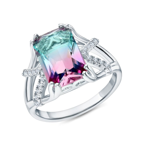 Серебряное кольцо с фианитами