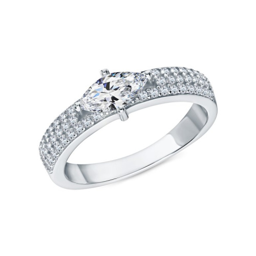 Серебряное кольцо с фианитами