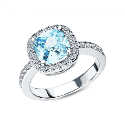 Серебряное кольцо с фианитами