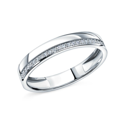 Золотое кольцо с бриллиантами природными