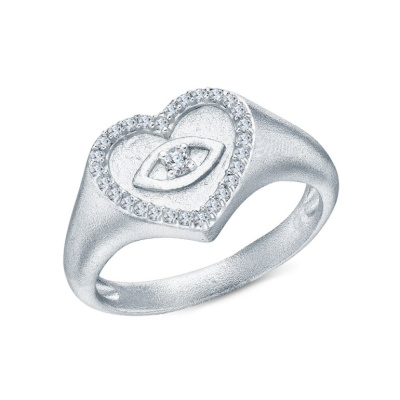 Серебряное кольцо с фианитами