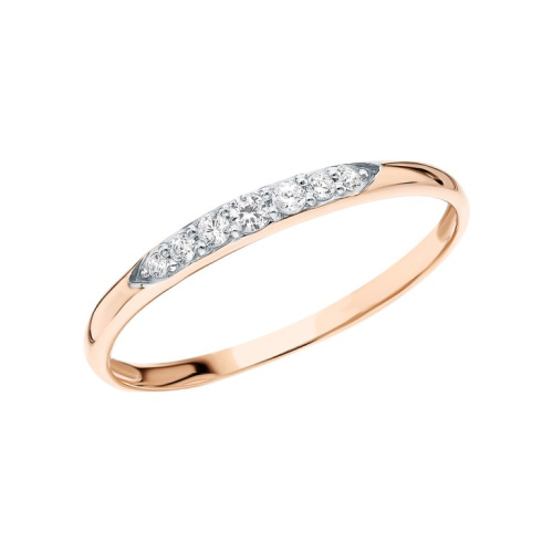 Золотое кольцо с кубическим цирконием