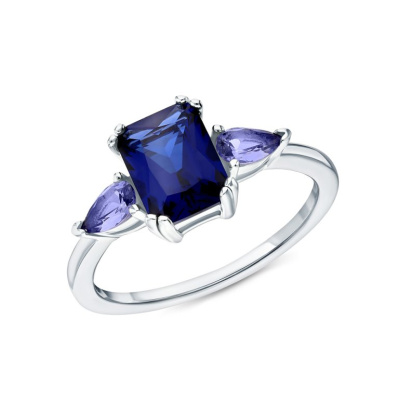 Серебряное кольцо с фианитами