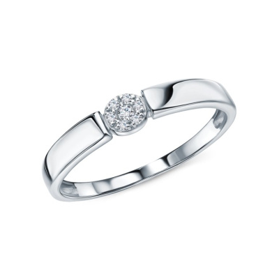 Золотое кольцо с бриллиантами природными