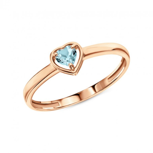 Золотое кольцо с топазом природным