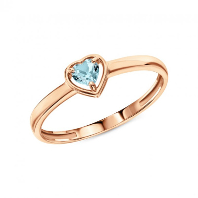 Золотое кольцо с топазом природным