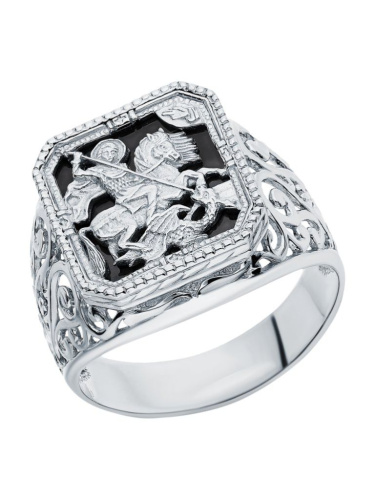 Серебряное кольцо с фианитами