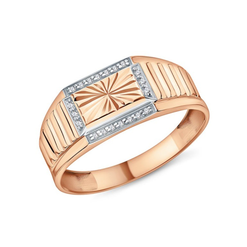 Золотое кольцо с фианитами