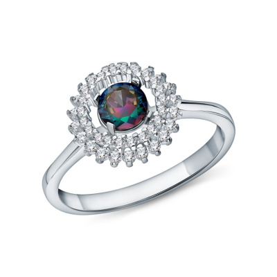 Серебряное кольцо с фианитами