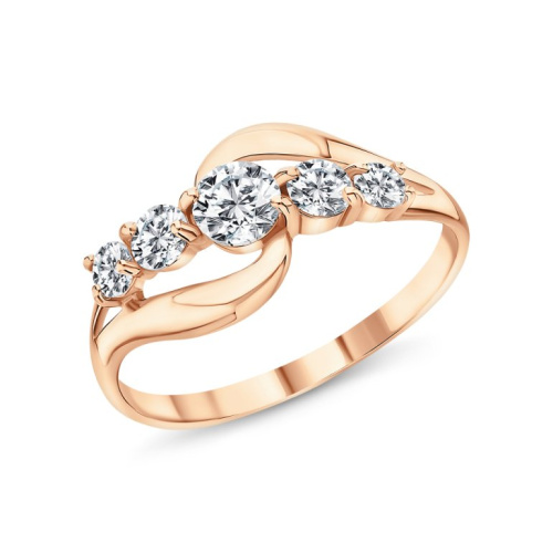 Золотое кольцо с фианитами