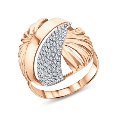 Золотое кольцо с фианитами