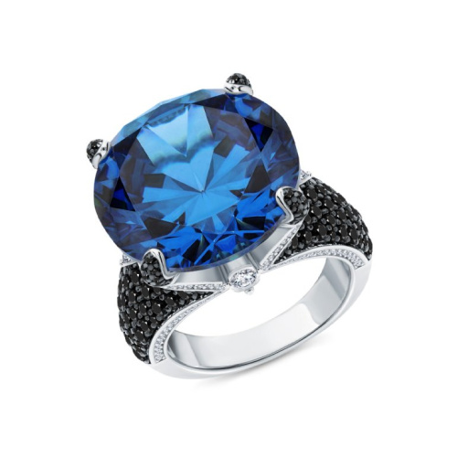 Серебряное кольцо с фианитами