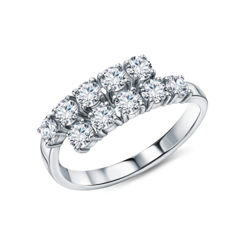 Золотое кольцо с бриллиантами выращенными