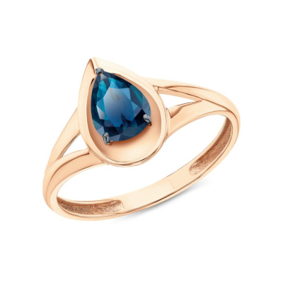 Золотое кольцо с топазами природными