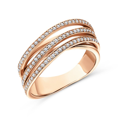 Серебряное кольцо с фианитами