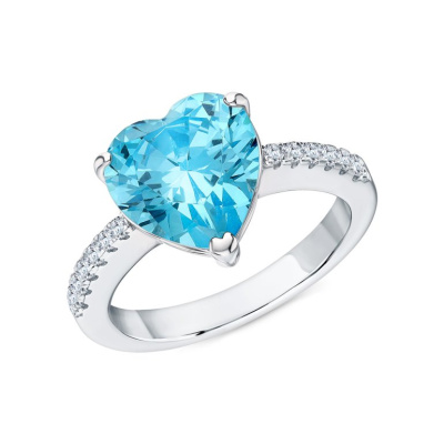 Серебряное кольцо с фианитами