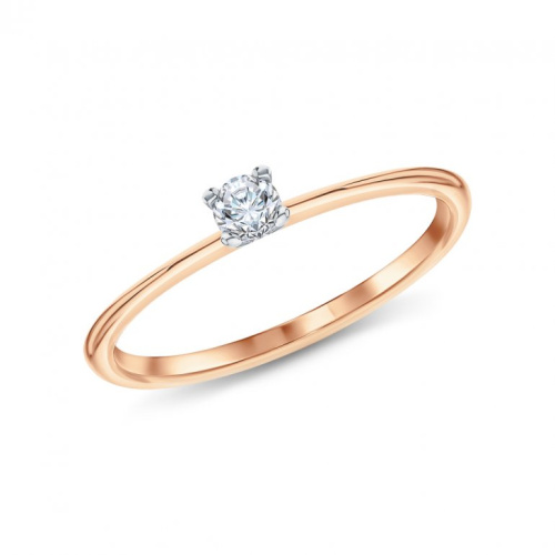 Золотое кольцо с бриллиантами природными