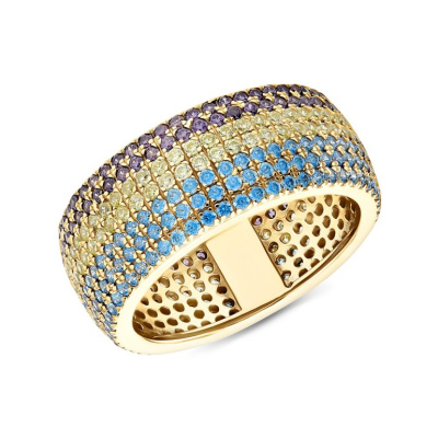 Серебряное кольцо с фианитами