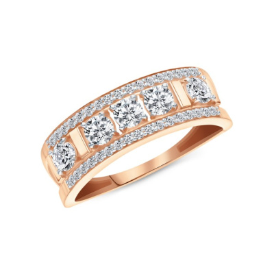 Серебряное кольцо с фианитами