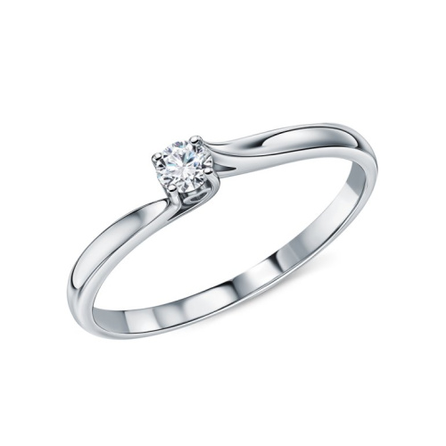 Платиновое кольцо с бриллиантами природными