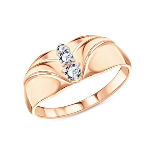 Золотое кольцо с фианитами