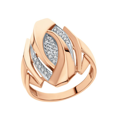 Золотое кольцо с фианитами