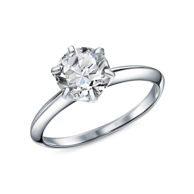 Серебряное кольцо с фианитами