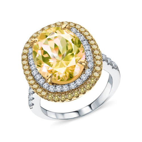 Серебряное кольцо с фианитами