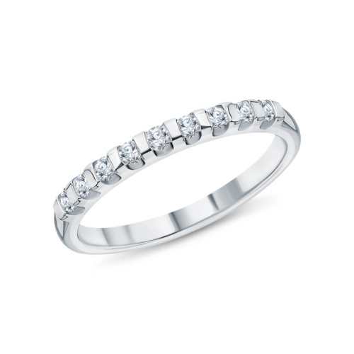 Серебряное кольцо с бриллиантами выращенными