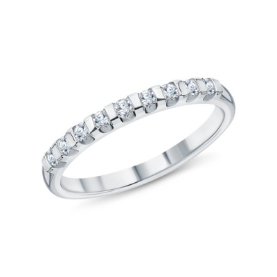 Серебряное кольцо с бриллиантами выращенными