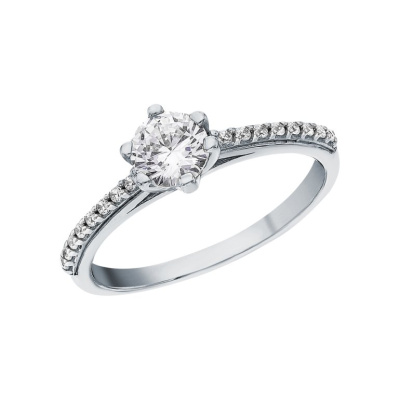 Серебряное кольцо с фианитами