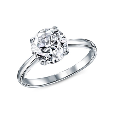 Серебряное кольцо с фианитами