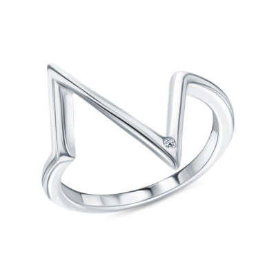 Серебряное кольцо с фианитами