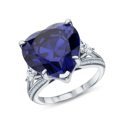 Серебряное кольцо с фианитами