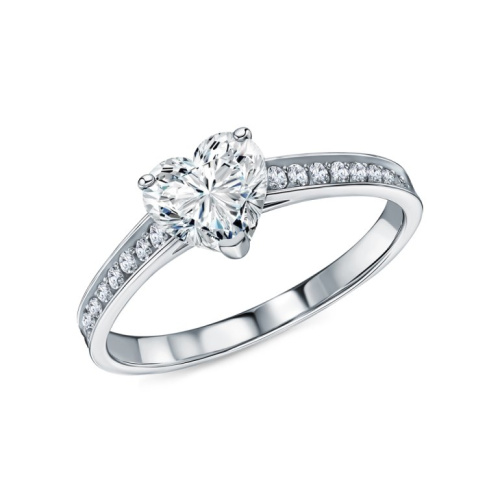 Золотое кольцо с бриллиантами выращенными