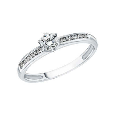 Золотое кольцо с фианитами