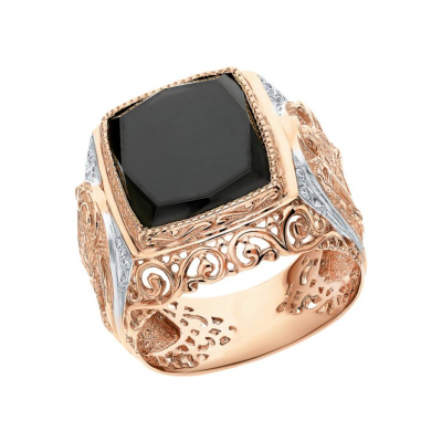 Золотое кольцо с фианитами