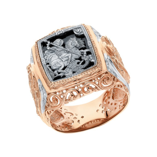 Золотое кольцо с фианитами