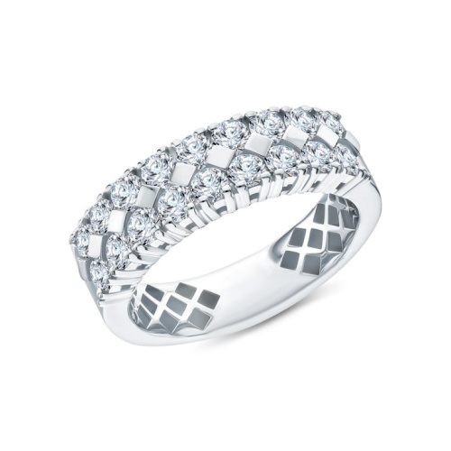 Золотое кольцо с бриллиантами природными