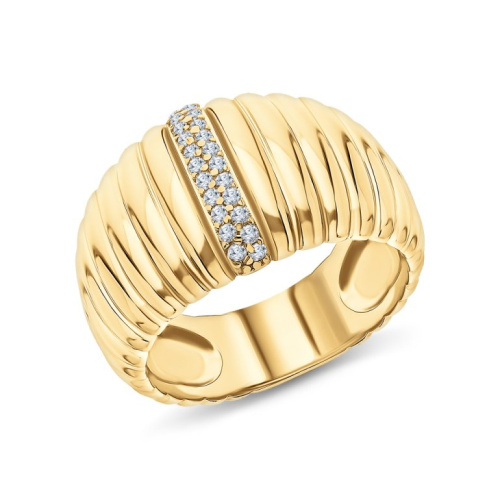 Серебряное кольцо с фианитами