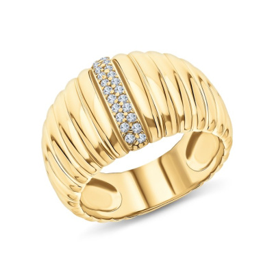 Серебряное кольцо с фианитами