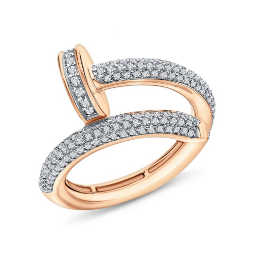 Золотое кольцо с фианитами