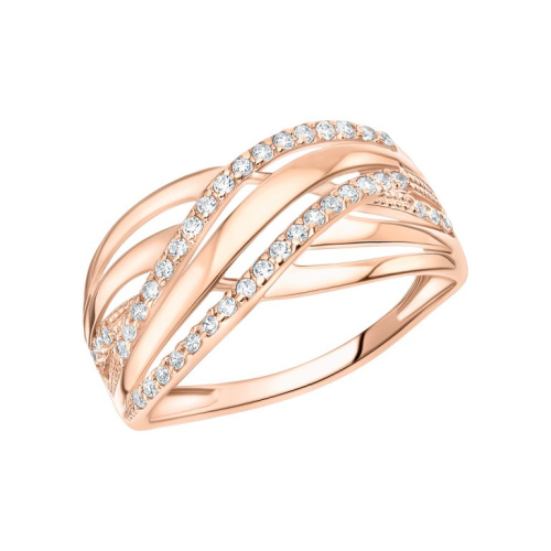 Золотое кольцо с фианитами