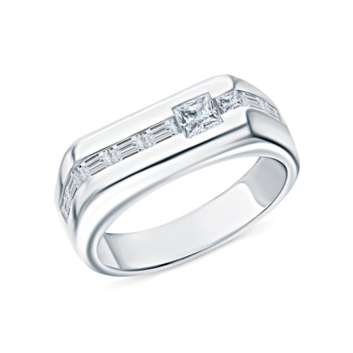 Серебряное кольцо с фианитами