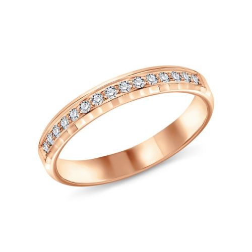 Золотое обручальное кольцо с бриллиантами